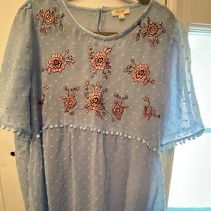 Chic Soul floral embroidered top